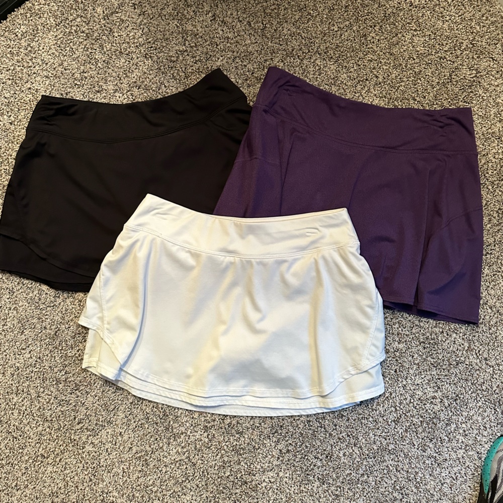 Set of 3 Tennis/Sport skirts, excellent condition, built in shorts